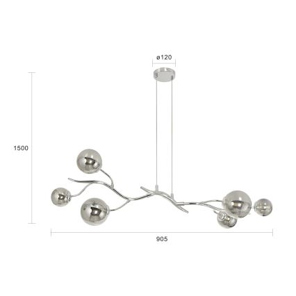 Brilagi - Suspension filaire LED MISTEL 6xG9/3W/230V chrome brillant/fumé
