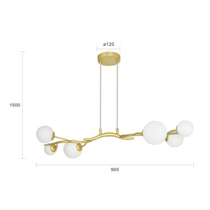Brilagi - Suspension filaire LED MISTEL 6xG9/3W/230V doré/blanc