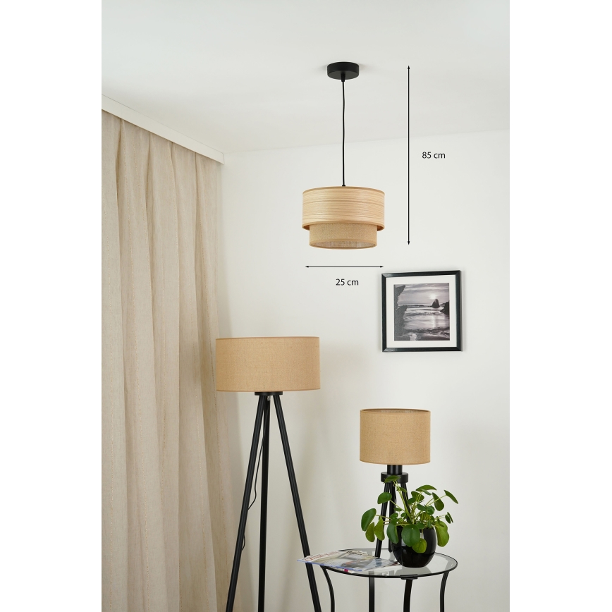 Brilagi - Suspension filaire MONTANA BOHO 1xE27/15W/230V d. 25 cm marron/noir