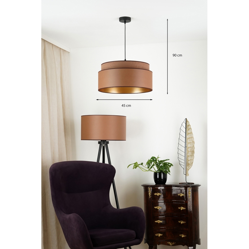 Brilagi - Suspension filaire OREGON VEGE 1xE27/15W/230V d. 45 cm marron