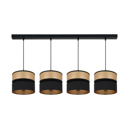 Brilagi - Suspension filaire ROYAL 4xE27/15W/230V noir/doré