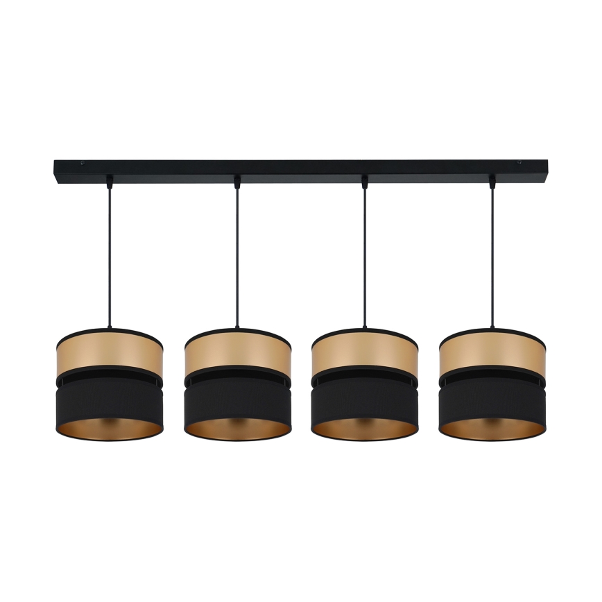 Brilagi - Suspension filaire ROYAL 4xE27/15W/230V noir/doré