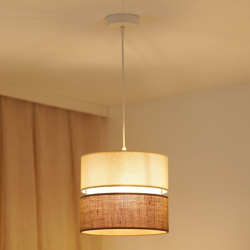 Brilagi - Suspension filaire ROYAL YUTE 1xE27/15W/230V d. 25 cm beige/crème