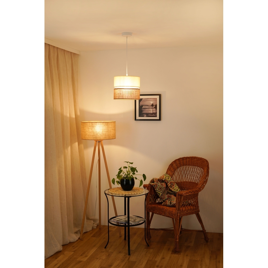 Brilagi - Suspension filaire ROYAL YUTE 1xE27/15W/230V d. 25 cm beige/crème
