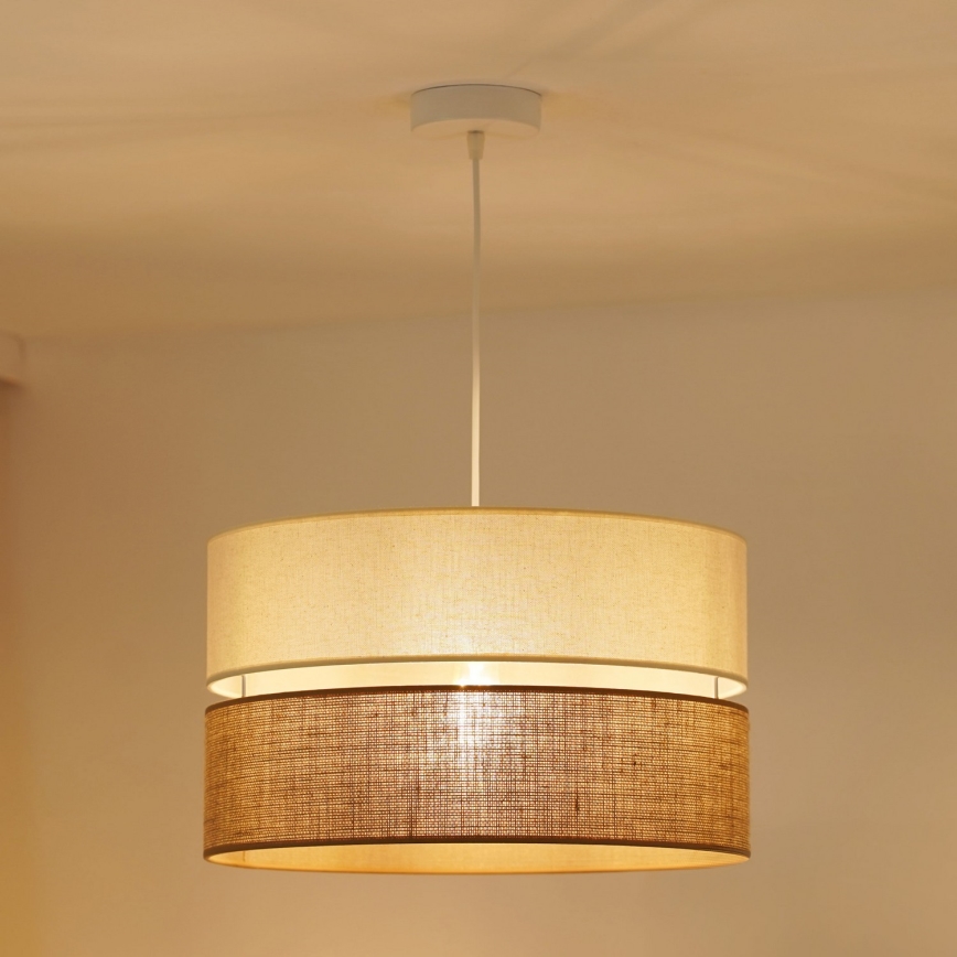Brilagi - Suspension filaire ROYAL YUTE 1xE27/15W/230V d. 40 cm beige/crème