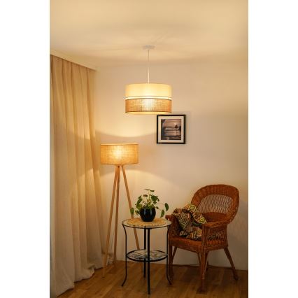 Brilagi - Suspension filaire ROYAL YUTE 1xE27/15W/230V d. 40 cm beige/crème