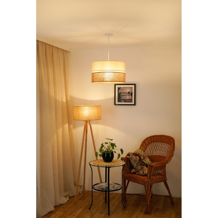 Brilagi - Suspension filaire ROYAL YUTE 1xE27/15W/230V d. 40 cm beige/crème