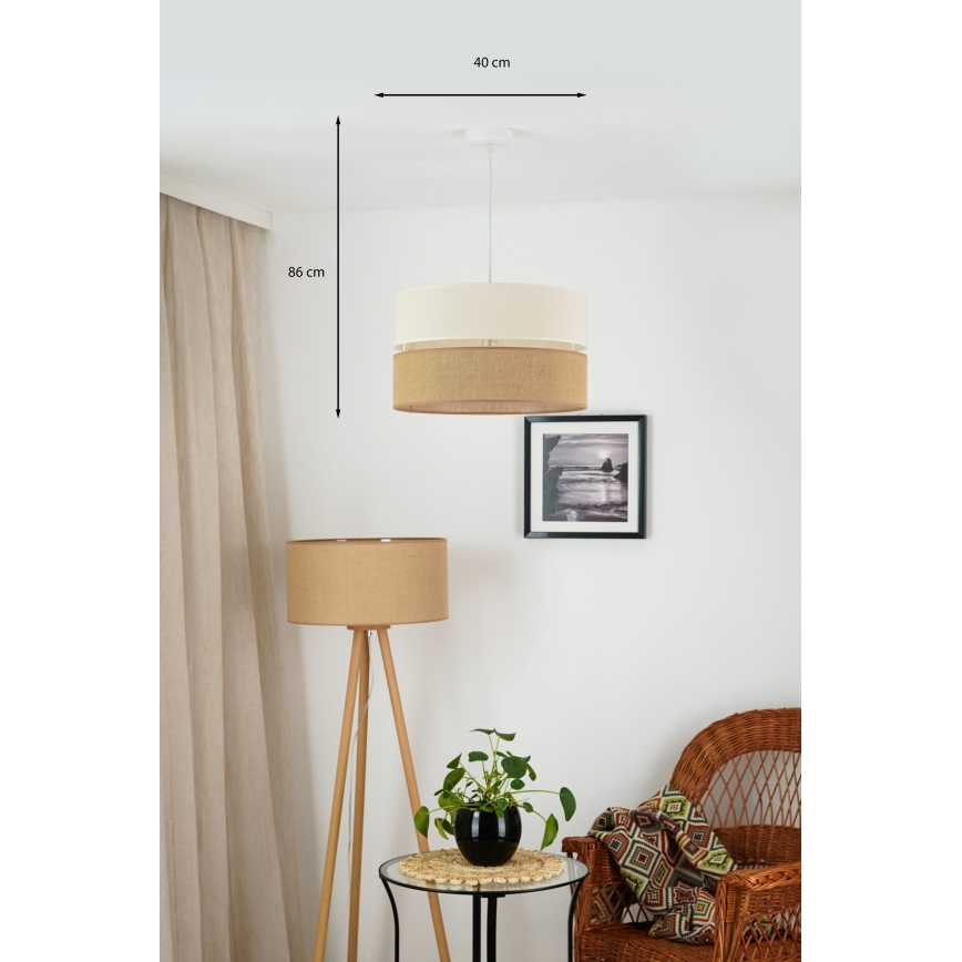 Brilagi - Suspension filaire ROYAL YUTE 1xE27/15W/230V d. 40 cm beige/crème