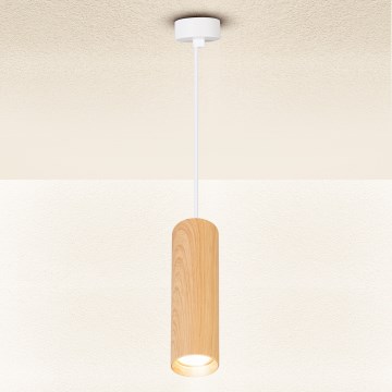 Brilagi - Suspension filaire SELE 1xGU10/30W/230V blanc/décor en chêne