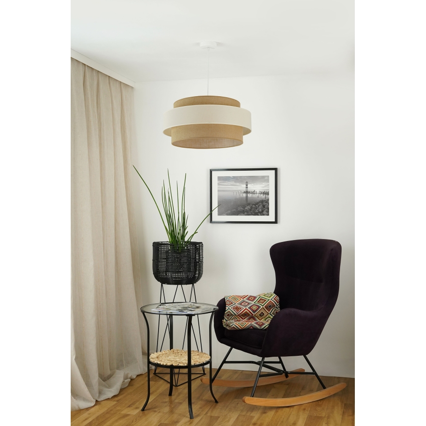 Brilagi - Suspension filaire SPACE LIGHT 1xE27/15W/230V d. 50 cm beige/crème
