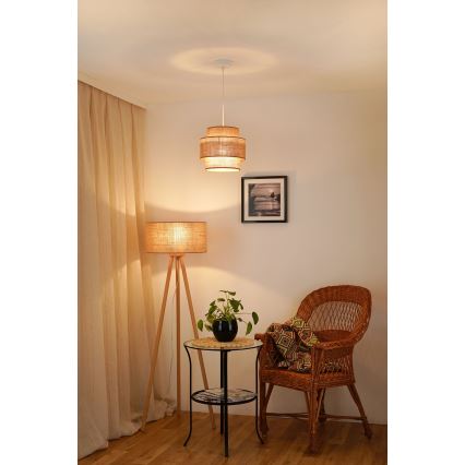 Brilagi - Suspension filaire SPACE YUTE 1xE27/15W/230V d. 25 cm beige/blanc