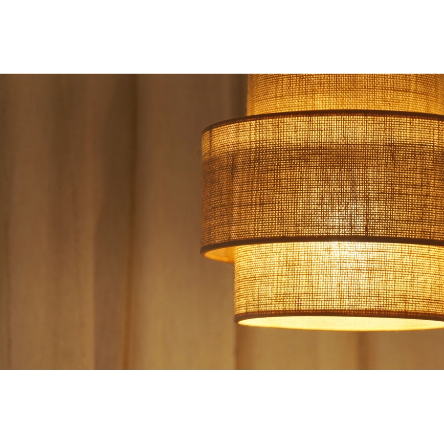 Brilagi - Suspension filaire SPACE YUTE 1xE27/15W/230V d. 25 cm beige/blanc