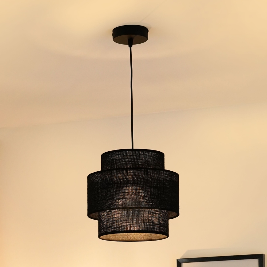 Brilagi - Suspension filaire SPACE YUTE 1xE27/15W/230V d. 25 cm noir