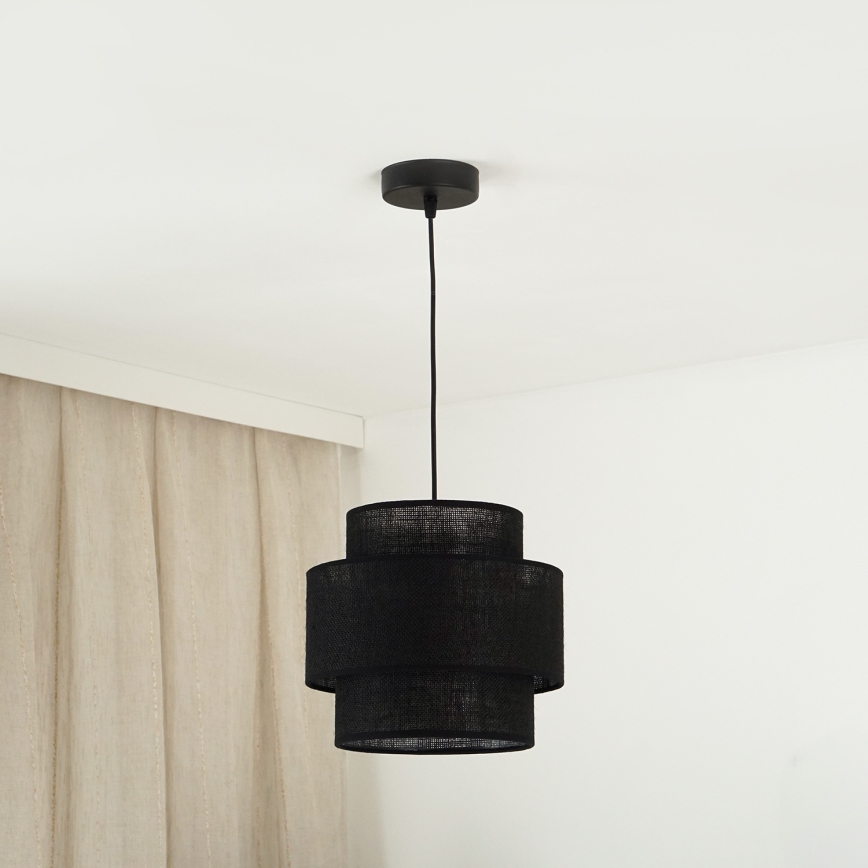 Brilagi - Suspension filaire SPACE YUTE 1xE27/15W/230V d. 25 cm noir