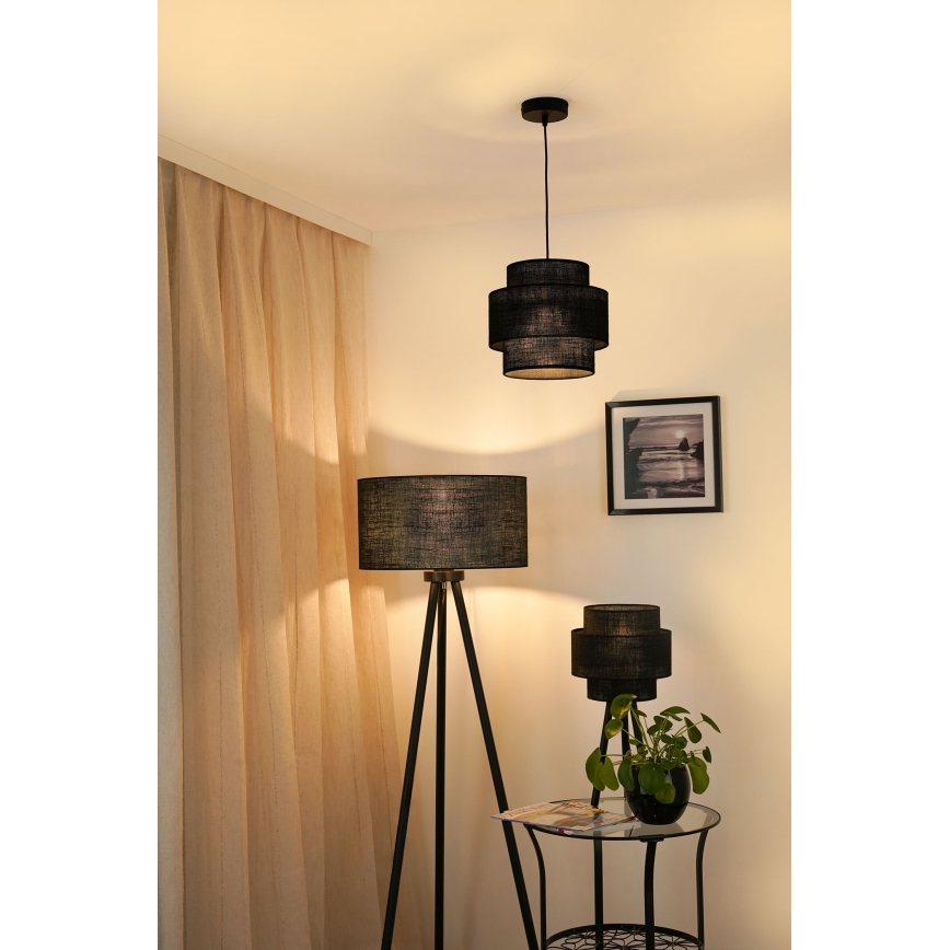 Brilagi - Suspension filaire SPACE YUTE 1xE27/15W/230V d. 25 cm noir