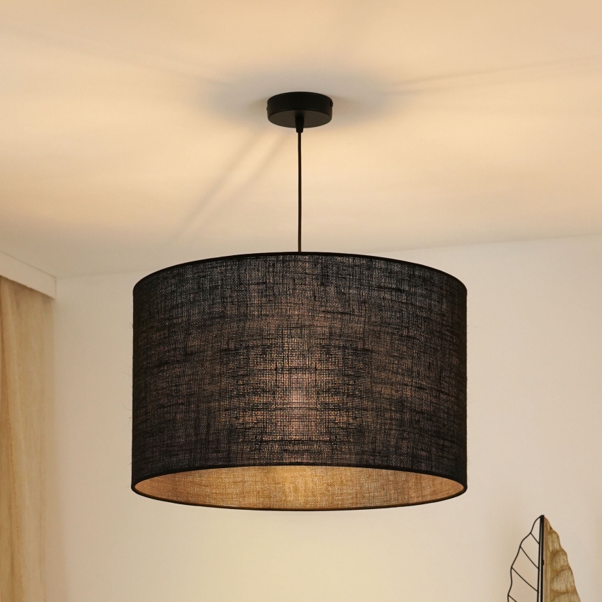 Brilagi - Suspension filaire TUBES ROLLER 1xE27/15W/230V d. 50 cm noir