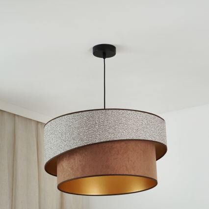 Brilagi - Suspension filaire VEGAS SHINE 1xE27/15W/230V d. 50 cm gris/marron