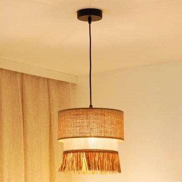 Brilagi - Suspension filaire WINNETOU BOHO 1xE27/15W/230V d. 25 cm marron/crème