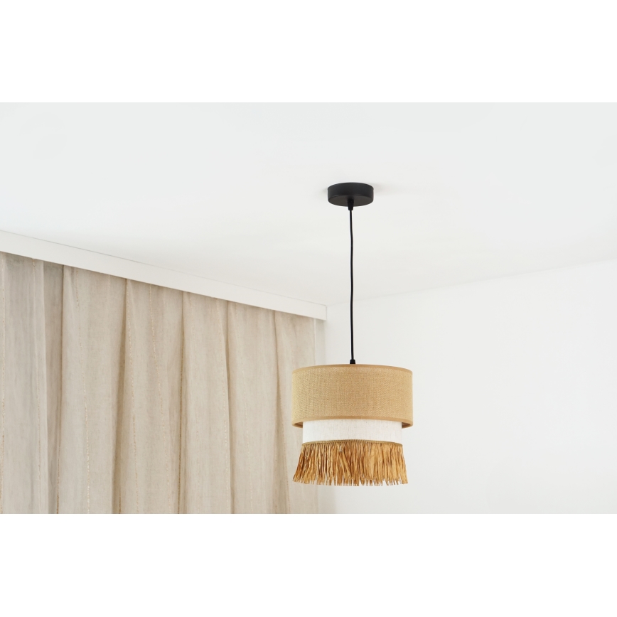 Brilagi - Suspension filaire WINNETOU BOHO 1xE27/15W/230V d. 25 cm marron/crème