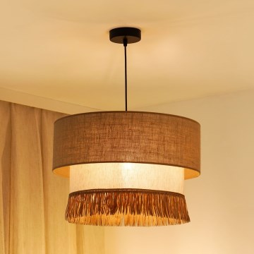 Brilagi - Suspension filaire WINNETOU BOHO 1xE27/15W/230V d. 45 cm marron/crème