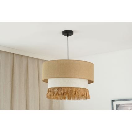 Brilagi - Suspension filaire WINNETOU BOHO 1xE27/15W/230V d. 45 cm marron/crème