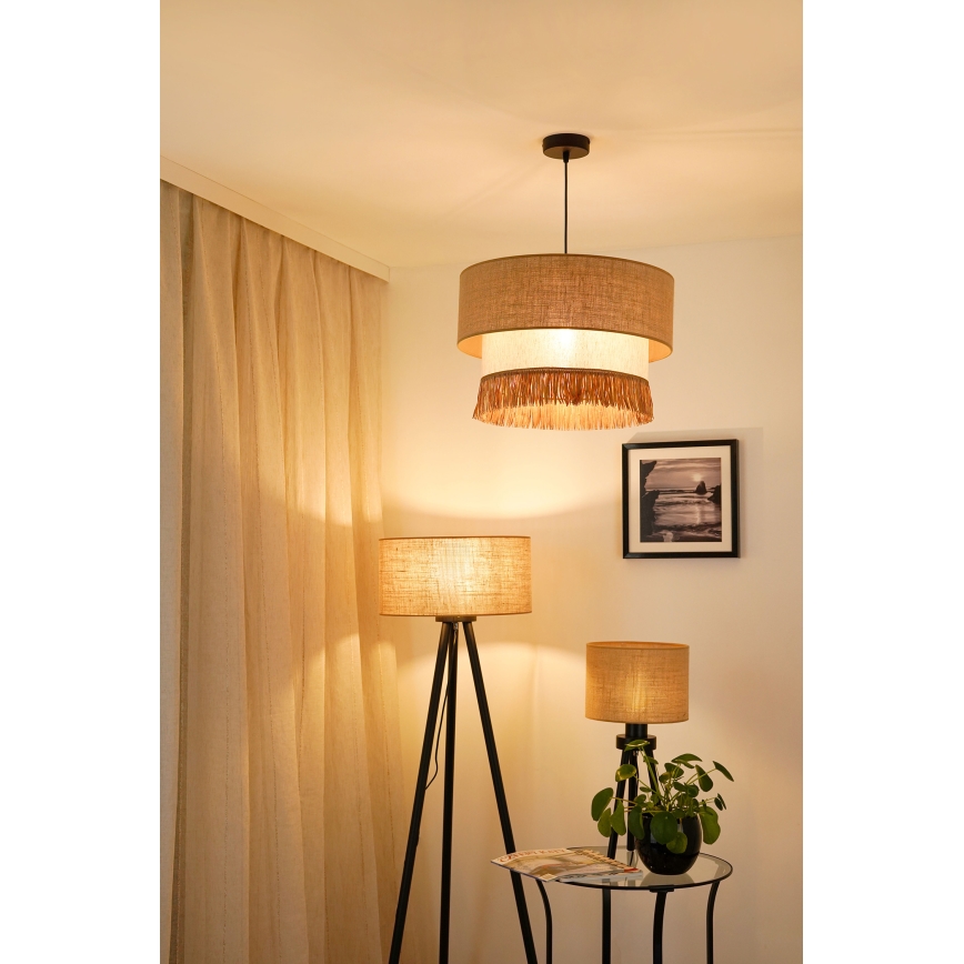 Brilagi - Suspension filaire WINNETOU BOHO 1xE27/15W/230V d. 45 cm marron/crème