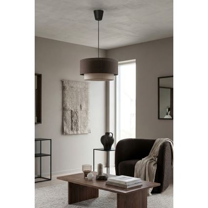 Brilagi - Suspension LED à câble BOHO ECO 1xE27/10W/230V Ø 40 cm brun/crème