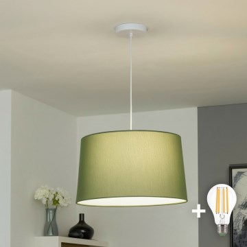Brilagi - Suspension LED à câble CERIA, 1× E27/40W/230V, Ø 45 cm, vert