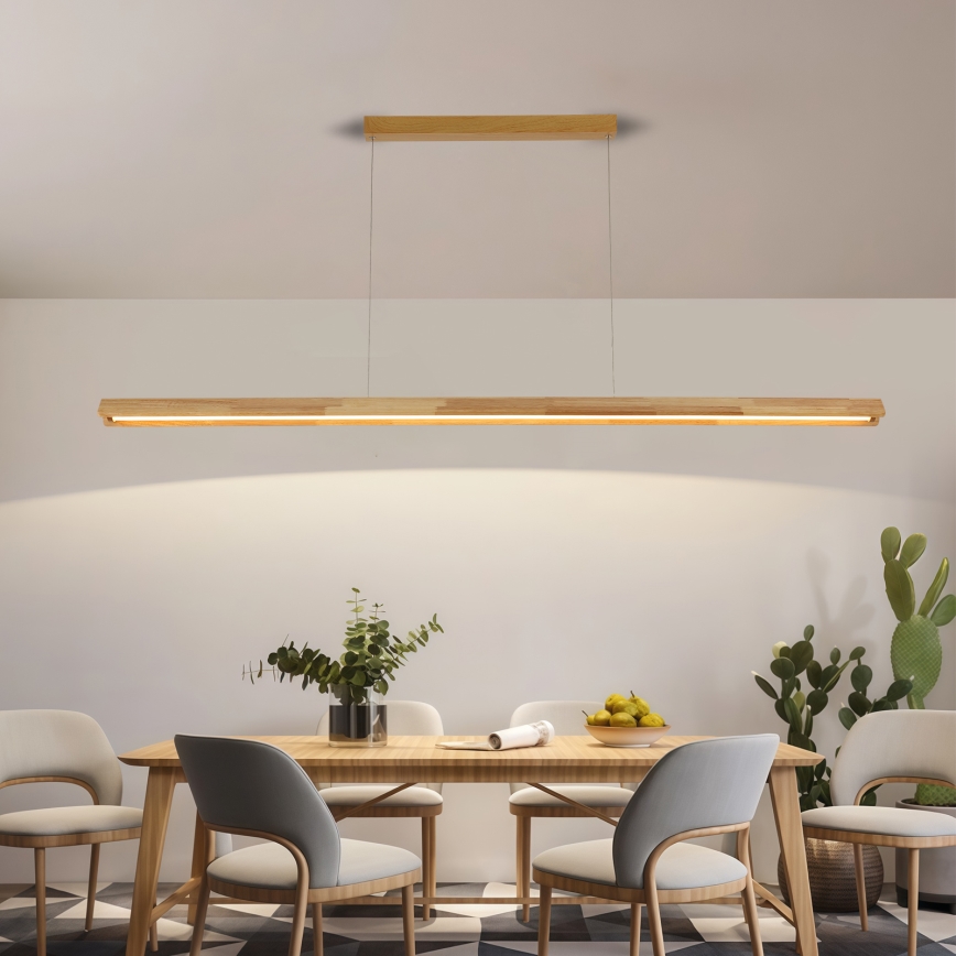 Brilagi - Suspension LED à câble UMEA WOOD LED/40W/230V 150 cm en bois