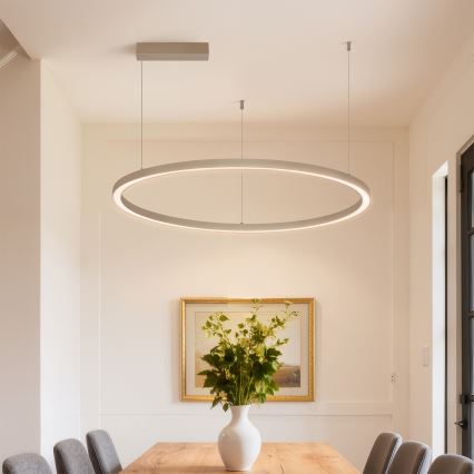 Brilagi - Suspension LED dimmable sur câble PORTOFINO LED/60W/230V 3000-6000K Ø 80 cm beige + télécommande