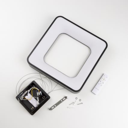 Brilagi - Suspension LED dimmable sur câble FALCON II LED/80W/230V 3000-6500K 40x40 cm noir avec télécommande