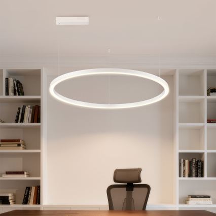 Brilagi - Suspension LED dimmable sur câble PORTOFINO LED/60W/230V 3000-6000K Ø 80 cm blanche + télécommande