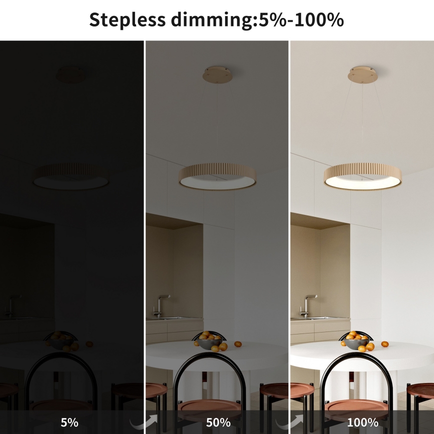 Brilagi - Suspension LED dimmable sur câble FALCON MODERN LED/30W/230V 3000-6500K 40 cm beige + télécommande