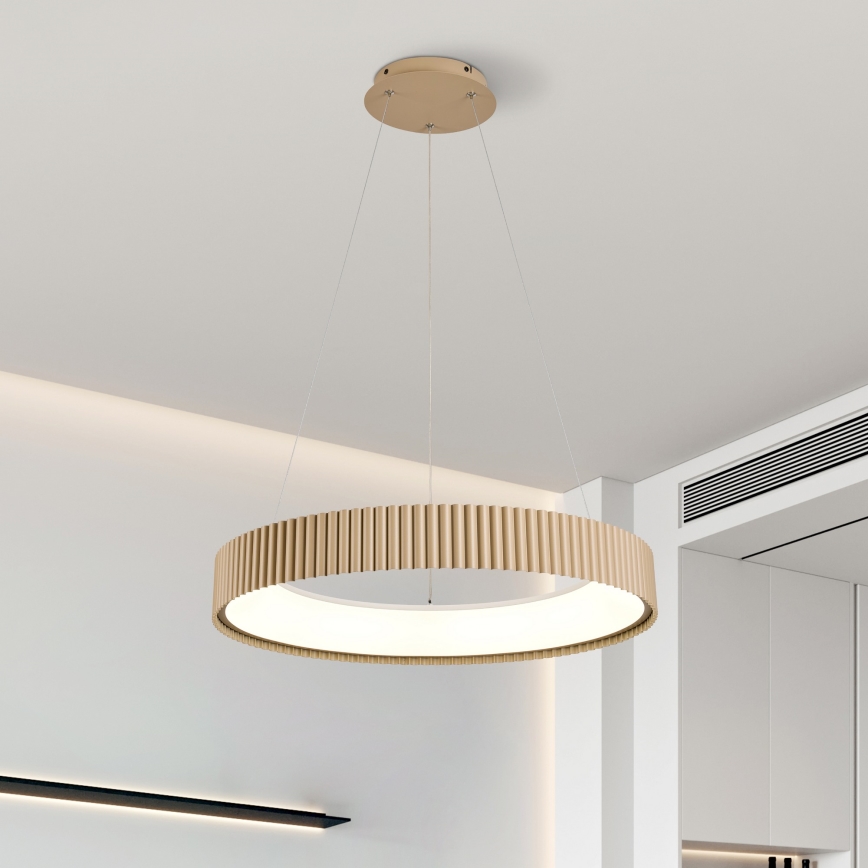 Brilagi - Suspension LED dimmable sur câble FALCON MODERN LED/54W/230V 3000-6500K Ø 60 cm beige + télécommande