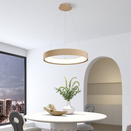 Brilagi - Suspension LED dimmable sur câble FALCON MODERN LED/54W/230V 3000-6500K Ø 60 cm beige + télécommande