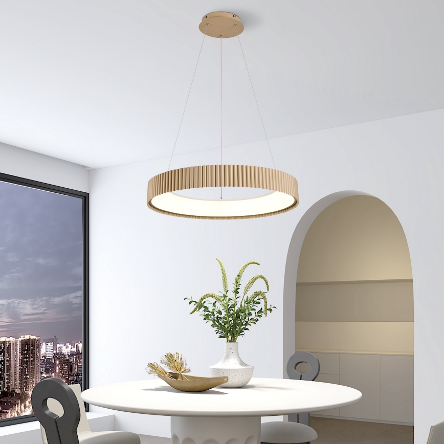 Brilagi - Suspension LED dimmable sur câble FALCON MODERN LED/54W/230V 3000-6500K Ø 60 cm beige + télécommande