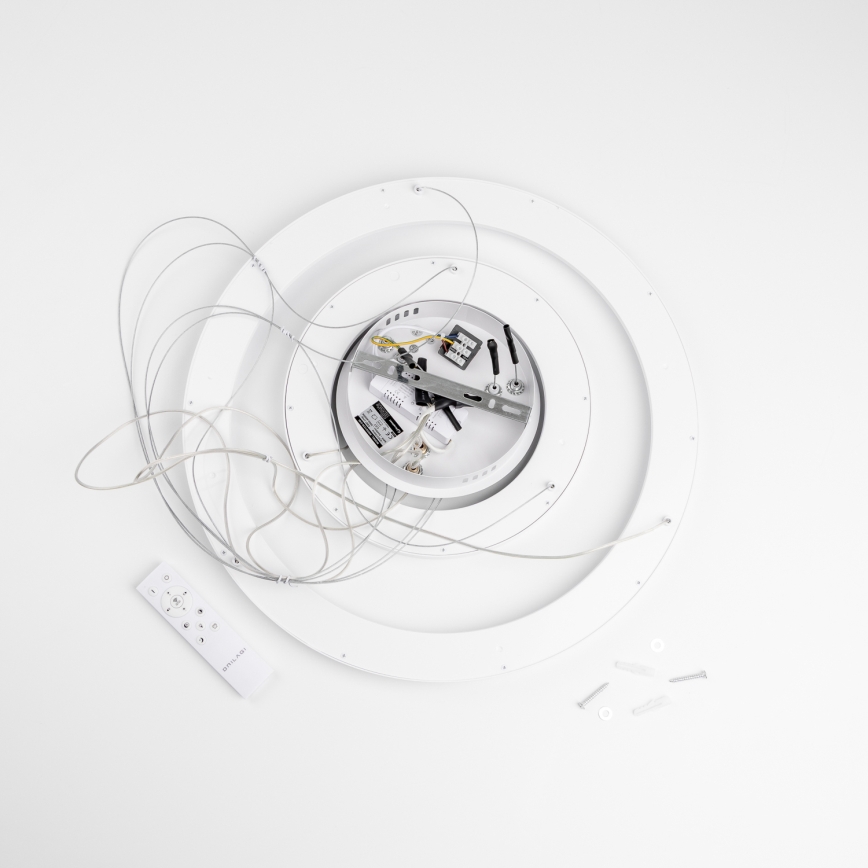 Brilagi - Suspension LED dimmable sur câble FALCON SLIM LED/68W/230V 3000-6500K Ø 50 cm blanc + télécommande incluse