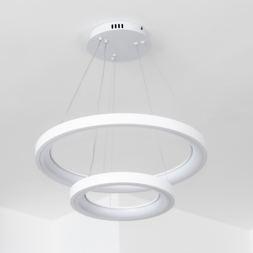 Brilagi - Suspension LED dimmable sur câble FALCON SLIM LED/68W/230V 3000-6500K Ø 50 cm blanc + télécommande