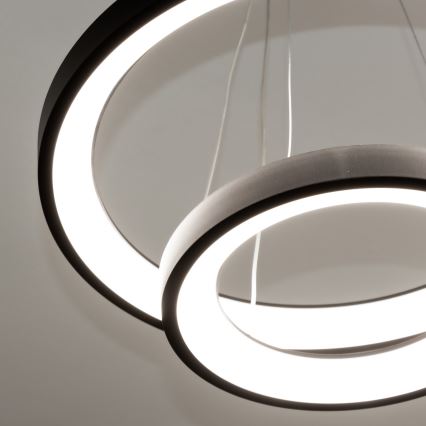 Brilagi - Suspension LED dimmable sur câble FALCON SLIM LED/68 W/230 V 3000–6500 K Ø 50 cm noire + télécommande