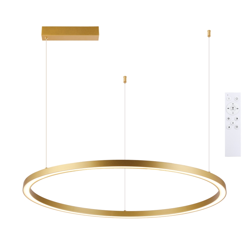 Brilagi - Suspension LED dimmable sur câble PORTOFINO LED/60W/230V 3000-6000K diam. 80 cm dorée + télécommande