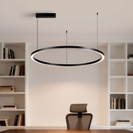BRILAGI - Lustre dimmable sur câble PORTOFINO LED 60W 230V 3000–6000K Ø 80 cm noir + télécommande