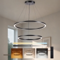 Brilagi - Suspension LED dimmable sur câble PORTOFINO LED/98W/230V 3000–6000 K Ø 80 cm noire + télécommande