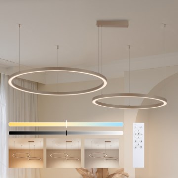 Brilagi - Suspension LED dimmable sur câble PORTOFINO LED/98W/230V 3000-6000K beige + télécommande