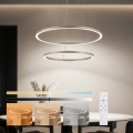 Brilagi - Suspension LED dimmable sur câble PORTOFINO LED/98W/230V 3000-6000K Ø 80 cm beige + télécommande
