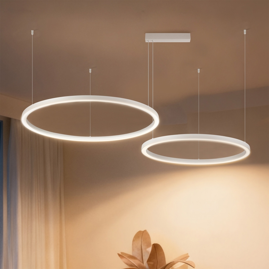 Brilagi - Suspension LED dimmable sur câble PORTOFINO LED/98W/230V 3000-6000K blanche + télécommande