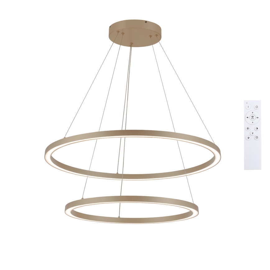 Brilagi - Suspension LED dimmable sur câble PORTOFINO LED/98W/230V 3000-6000K Ø 80 cm beige + télécommande