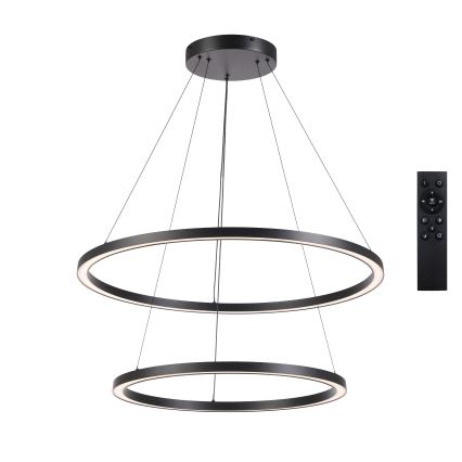 Brilagi - Suspension LED dimmable sur câble PORTOFINO LED/98W/230V 3000–6000 K Ø 80 cm noire + télécommande