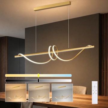 BRILAGI - Suspension LED dimmable sur câble SIGNATURE LED/50W/230V 3000-6000K 120 cm dorée + télécommande