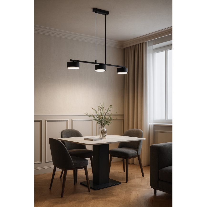 Brilagi - Suspension LED MONO sur câble 3xGX53/30W/230V noir