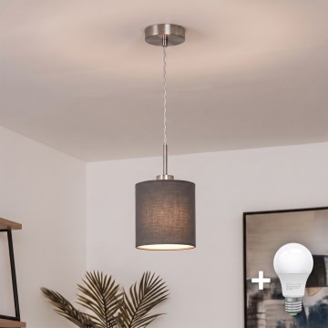 Brilagi - Suspension LED NUBILA sur câble 1xE27/60W/230V Ø 14 cm anthracite